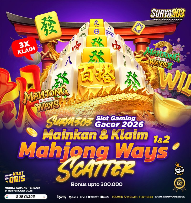 Banner promo SURYA303 slot gaming gacor 2026